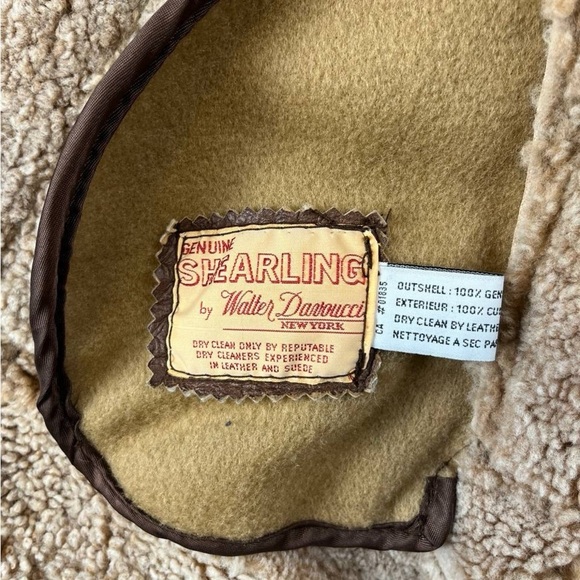 Men's Brown Shearling Leather Jacket - Picture 5 of 5